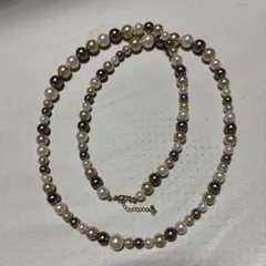 パール調 ネックレス マルチカラー