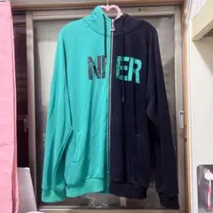 Nier Clothing ロング　ツートン　パーカー　ニーア　クロージング　緑