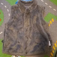 グレー フリース ベスト 100cm