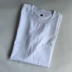 【一度洗濯のみ】紳士　風を通す半袖布帛Ｔシャツ紳士Ｌ・白