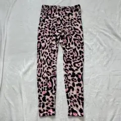 SHEIN レオパード柄 レギンス ピンク×ブラック S