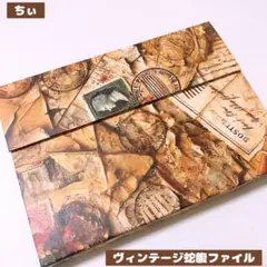 おすそ分け蛇腹ファイル ヴィンテージ コラージュ素材 紙もの 素材紙 収納