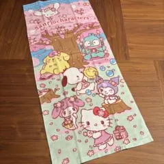 サンリオ　フェイスタオル　桜　総柄　ハンギョドン　春　ハローキティ　ポムポム