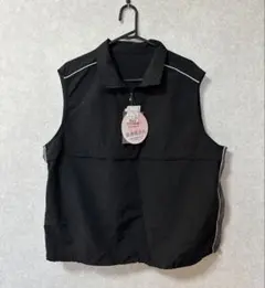 【未使用タグ付き】しまむら penコラボ ナイロンベスト ブラック LPサイズ