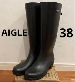 お約束済み❣️AIGLE エーグル　レインブーツ　ロングブーツ　ヒール　38