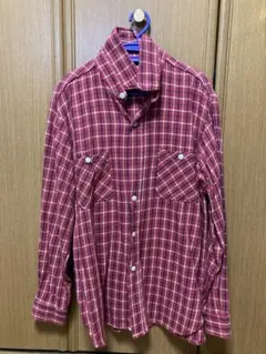 SUGAR CANE レッド系チェックネルシャツ L