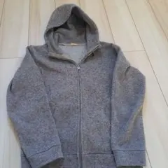 GUジーユーグレー ヘリンボーンパターン フード付きパーカーMサイズ