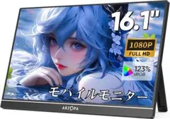 16.1インチポータブルモニター 非光沢Tpye-C/miniHDM スピーカー