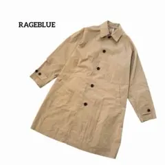 【レイジブルー】ステンカラーコート ロング L ベージュ ベーシック シンプル