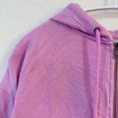 【XS】ピンク パーカー 裏起毛　春　春コーデ　カジュアル　秋　アウトドア