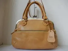 本革☆フェス☆B5対応☆5ポケット☆がまぐちハンドバッグ(ショルダー付き)のサムネイル