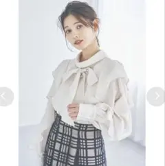 dazzlin フリルリボン2WAYブラウスのサムネイル