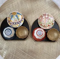 新品】 富士 花 ゴールド 豆皿 おばんざい 食器 縁起物 節句 お祝い