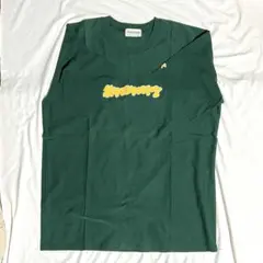 ストリートコーデ #memory 緑 半袖Tシャツ 黄色のロゴ freesize