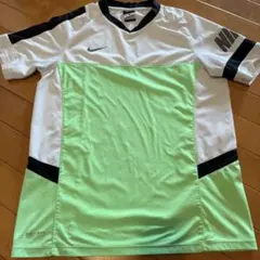Nike Dri-FIT Vネックシャツ ホワイト/ライムグリーン M