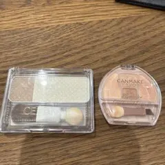 CANMAKEプランぷくコーデアイズ01 & セザンヌ ノーズシャドウハイライト