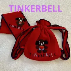 Tinker Bell ティンカーベル 赤 ニットリュックとマフラーセット