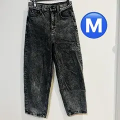 GU ワイドレッグデニムパンツ レディースMサイズ