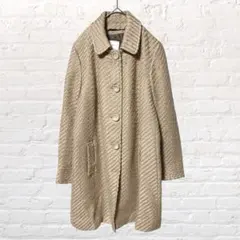 12450 BOOGIE WOOGIE M ツイードライク コート ベージュ古着