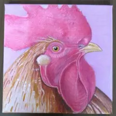 油絵 鶏 ニワトリ 絵画 F15号 西に飾ると金運アップ 風水 開運 酉 絵 油絵 鶏 ニワトリ 絵画 F15号 西に飾ると金運アップ 風水 開運 酉 絵