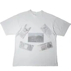シングルステッチ 紙幣 ホワイト XL Tシャツ