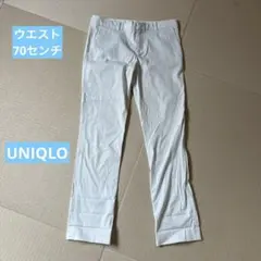 UNIQLO カジュアルパンツ ホワイト ウエスト70cm