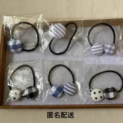 No.236 ハンドメイド くるみボタンヘアゴム - メルカリ