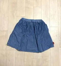お値下げ　bobson キッズ フレアスカート　デニム風　130cmのサムネイル