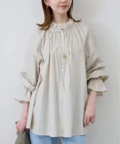 SLOBE IENA タイプライターフリルブラウスのサムネイル