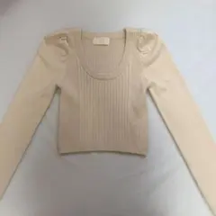 Rady 長袖 リブニット ベージュ