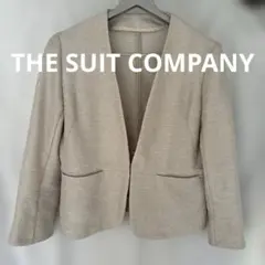 THE SUIT COMPANYノーカラージャケット ベージュ　38のサムネイル