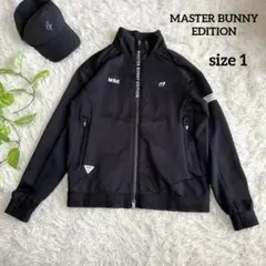 【マスターバニー】美品 ジップジャケット 背面ロゴ ブラック 1 レディース