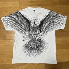 【極上・大判プリント】ハーレーダビッドソン 3Dイーグル Tシャツ カンクン限定