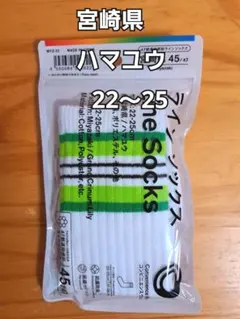 宮崎県限定 ファミマ ラインソックス ハマユウ 22-25cm