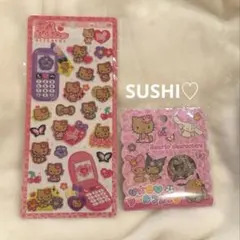 【正規品】ギャルキティ　おはじき　シール　平成はっぴーフォン　日焼けキティ