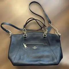 COACH ブラック レザー ハンドバッグのサムネイル