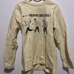 長袖カットソー クリーム色 READY, SET, GO!
