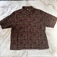 00s old UNIQLO cboy cropped check shirt
