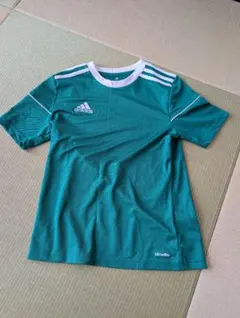 adidas Climalite グリーン　クルーネックシャツ　子供　160cm