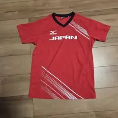 Mizuno JAPAN 赤 Vネック シャツ L