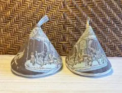 夜空のメリーゴーランド模様ブラウンA 大　三角鍋つかみ