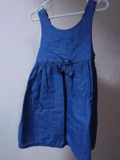 女の子90cm デニム様生地ワンピース