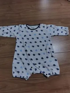 クジラ柄 長袖ロンパース 80cm