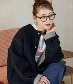 【新品未使用】限定展開　裏配色 スナップニットカーディガン　FREAK’S