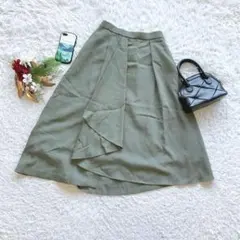 マーリエ ロングスカート 7/S ウエストゴム フレアシルエット 上品 女子会のサムネイル
