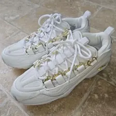 極美品 Reebok DMX Run 10 AFF ホワイト ゴールド 26