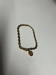 GIVENCHY ジバンシー ロゴ チャーム ブレスレット ゴールドのサムネイル