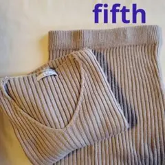 【fifth-Color】 Vネック リブニット セットアップ Mサイズ