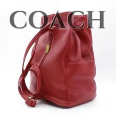 OLD COACH Leather Backpack Red Drawstrinのサムネイル