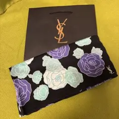 YSL バラ柄ハンカチ オリジナル　約48cm